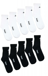 Set Kappa 10 perechi de sosete medii dama - Alb/negru 39-42 