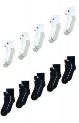 Set Kappa 10 perechi de sosete medii semi-flausate dama - Gri/negru 36-40 