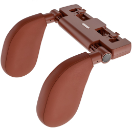 Suport ergonomic din piele ecologica tip tetiera auto pentru copii si adulti cu spuma de memorie reglabila maro 