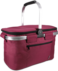 Geanta pliabila de picnic cu maner Navaris 27 L Izolata Bordo 45859.13 