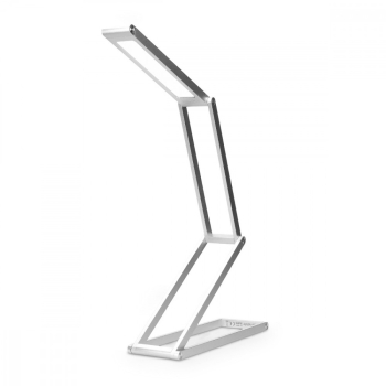 Lampa de birou pliabila cu LED si microUSB Kwmobile Argintiu Aluminiu 40590.35 