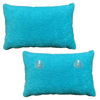 Perna de baie cu 2 ventuze si husa detasabila Homelevel 30 x 20 cm Turcoaz Bumbac / Poliester 54971.37