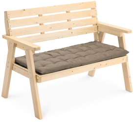 Perna pentru banca Jemidi 120 x 40 cm Maro Poliester / Bumbac 55177.34 