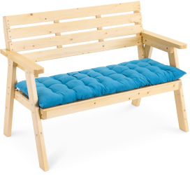Perna pentru banca Jemidi 120 x 40 cm Turcoaz Poliester / Bumbac 55177.04 