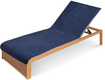 Prosop pentru sezlong Jemidi 75 x 200 cm Albastru Bumbac organic 54941.17 