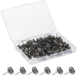 Set 100 Pioneze 11 x 16 mm Kwmobile Gri Poliester 60173.02 