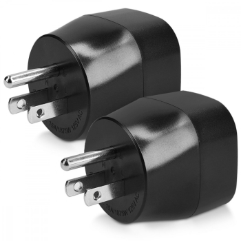 Set 2 Adaptoare de calatorie tip B pentru SUA Kwmobile Negru Plastic 45146.01 