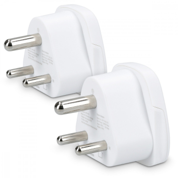 Set 2 Adaptoare de calatorie tip D pentru Emiratele Arabe Unite Kwmobile Alb Plastic 44716.05 