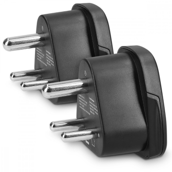 Set 2 Adaptoare de calatorie tip D pentru Emiratele Arabe Unite Kwmobile Negru Plastic 45236.05 