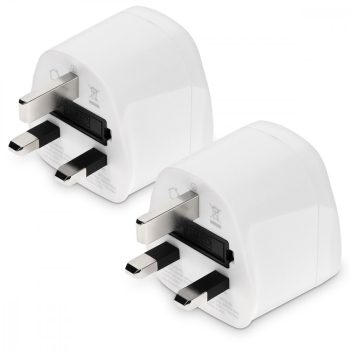 Set 2 Adaptoare de calatorie tip G pentru Dubai Kwmobile Alb Plastic 44716.06
