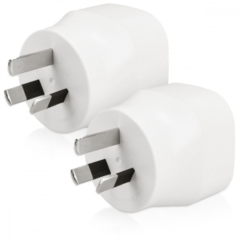 Set 2 Adaptoare de calatorie tip I pentru Australia Kwmobile Alb Plastic 45145.02 