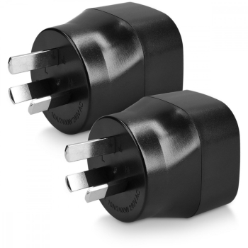 Set 2 Adaptoare de calatorie tip I pentru Australia Kwmobile Negru Plastic 45145.01 