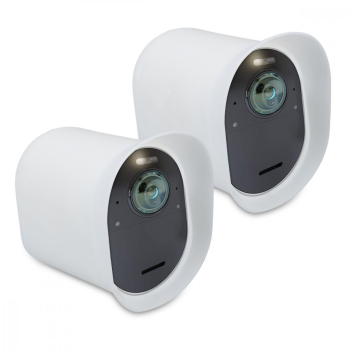 Set 2 Huse pentru camera de supraveghere Arlo Ultra/Arlo Pro 3/Pro 4 Kwmobile Alb Silicon 47321.02 