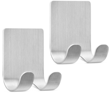 Set 2 Suporti autoadezivi pentru aparat de ras Kwmobile Argintiu Zinc 53125.01 