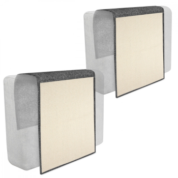 Set 2x Protectie impotriva zgarieturilor pentru Pisici 60x45 cm Sisal Gri 46354.19.02 