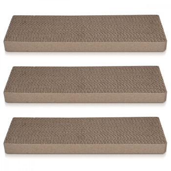 Set 3x tabla pentru zgarieturi pisica de 3 41x13x3cm Maro 49837.03 