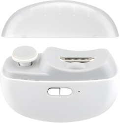 Unghiera electrica 2 in 1 SELERIS® Lama Curbata Pila Rotativa 360 Led Compartiment Resturi Portabila USB-C Alb 