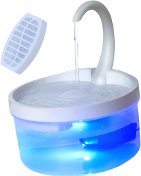 Dispenser apa automat tip fantana pentru caini / pisici SMART ultrasilentios capacitate 2 litri senzor lipsa apa transparent 