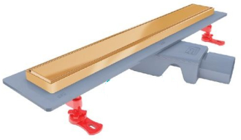 Rigola dus scurgere liniara dus pardoseala faiantabila 2 in 1 aurie 40 cm 