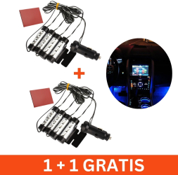Set 4 x lumini ambientale auto LED interior TY780 1+1 gratis 