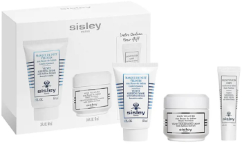 Set Crema faciala 50 ml + Masca faciala 60 ml + Crema de corp 15 ml Sisley Soin Velours Aux Fleurs Safran