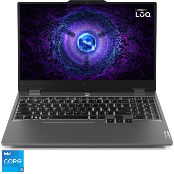 Laptop Gaming Lenovo LOQ 15IAX9 15.6 FHD IPS 144Hz Intel Core i5-12450HX 24GB DDR5 1TB SSD NVIDIA RTX 4050 6GB No OS Luna Grey 