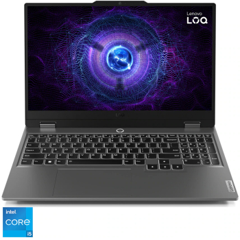 Laptop Gaming Lenovo LOQ 15IAX9I 15.6 inch 144Hz Intel Core i5-12450HX 24GB DDR5 512GB SSD Intel Arc A530M No OS Luna Grey 