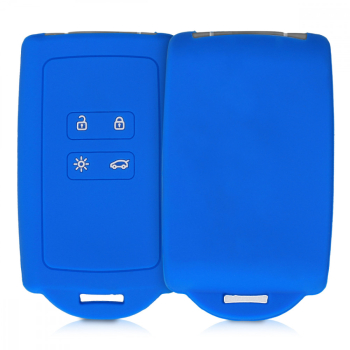 Husa Cheie Auto pentru Renault / Dacia - 4 Butoane - Keyless Go Silicon Albastru 48035.04 