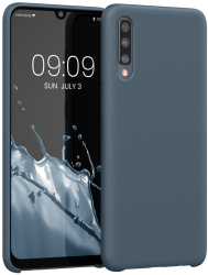 Husa Kwmobile pentru Samsung Galaxy A50 Silicon Albastru 48715.202 