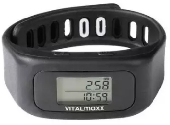 Bratara fitness din silicon VITALmaxx negru resigilat