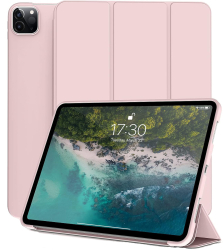 Husa Ultra Slim pt. Apple iPad Pro 13 M4 2024 Silicon TPU Smart Cover cu Suport - Roz 