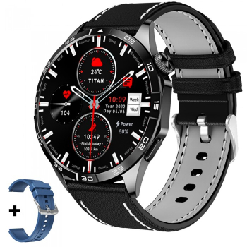 Smartwatch iHunt Watch 13 Titan AMOLED Display 1.43-inch Full Touch Convorbire prin Bluetooth Negru