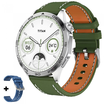 Smartwatch iHunt Watch 13 Titan AMOLED Display 1.43-inch Full Touch Convorbire prin Bluetooth Verde 