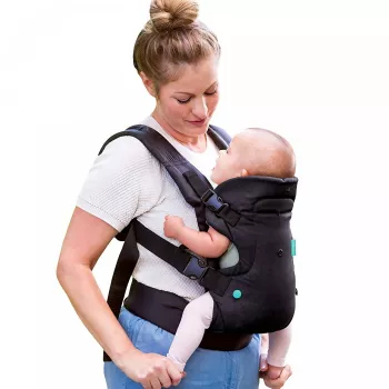 Marsupiu Ergonomic Flippy 4 in 1 Multifunctional 4 Pozitii 6-36 Luni 3.5kg - 15 kg Negru 