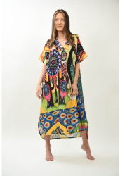 ROCHIE LUNGA DE PLAJA SEMITRANSPARENTA BALI TALIE UNICA Multicolora 