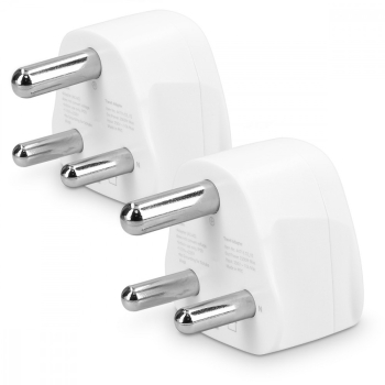 Set 2 Adaptoare universale de calatorie tip M Kwmobile Alb Plastic 44716.03 