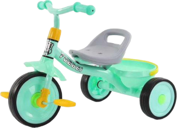 Tricicleta copii cu pedale cadru metalic capacitate 35 kg cosulet depozitare Verde 2+ 