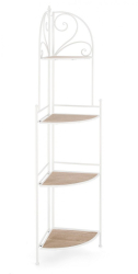 Raft 4 polite otel alb mdf natur Guenda 48x35x165.5 cm 