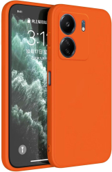 Husa Soft Touch slim ALC Mobile anti soc compatibila cu Xiaomi Redmi 13C Portocaliu Tpu 