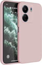 Husa Soft Touch slim ALC Mobile anti soc compatibila cu Xiaomi Redmi 13C Roz pudra Tpu 