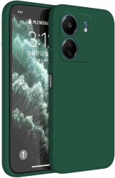 Husa Soft Touch slim ALC Mobile anti soc compatibila cu Xiaomi Redmi 13C Verde Inchis Tpu 