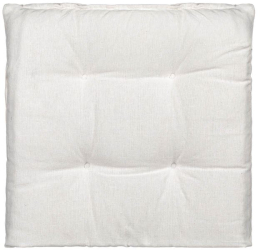 Perna alba patrata pentru scaun cu doua fete 40x40x5 cm 