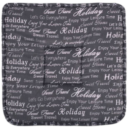 Perna cu model pentru scaun doua fete 38x38 cm patrata gri 