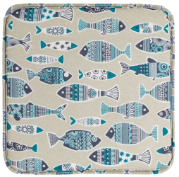 Perna multicolor pentru scaun cu doua fete 39x39 cm patrata 