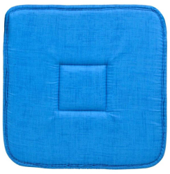 Perna patrata pentru scaun cu doua fete albastru turcoaz 39x39x3 cm