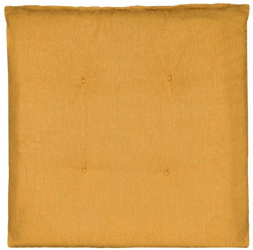 Perna pentru scaun cu doua fete 40x40x5 cm patrata galben mustar 