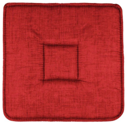 Perna rosie patrata pentru scaun cu doua fete 39x39x3 cm 