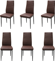 Set 6 Scaune Piele Ecologica Oscar Maro 