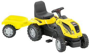Tractor cu pedale si remorca Micromax MMX Yellow 