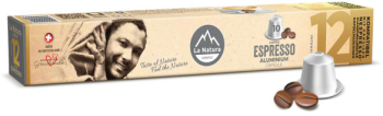 Capsule cafea La Natura Lifestyle Espresso x 10 buc vegane intensitate 12 compatibile Nespresso 